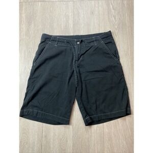 Kuhl Hiking Shorts Small S Black 10" Inseam 100% Cotton Long Bermuda